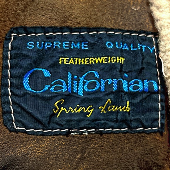 Vintage 70s Shearling California Spring Lamb Coat Double Breasted Sheepskin Tan - Picture 10 of 10